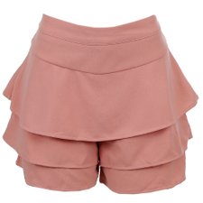 Short Tecido com Babados Cintura Alta Short Tecido com Babados Cintura Alta