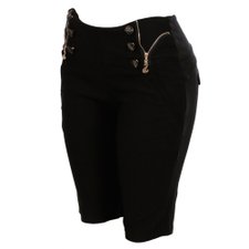 Bermuda Cotton Jeans Cintura Alta Liso Bermuda Cotton Jeans Cintura Alta Liso