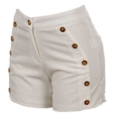 Short Cintura Meia Alta Detalhes Botões Dourados Short Cintura Meia Alta Detalhes Botões Dourados
