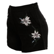 Short Cintura Alta Floral Tecido Elástico Com Forro Short Cintura Alta Floral Tecido Elástico Com Forro