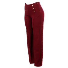 Calça Social Pantalona Elástica Detalhes Metálicos Calça Social Pantalona Elástica Detalhes Metálicos