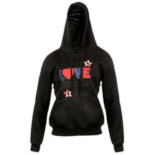 Moletom Capuz Canguru Estampa com Strass Moletom Capuz Canguru Estampa com Strass