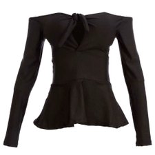 Blusa Ombro a Ombro Manga Longa Cintilante Peplum Bojo Blusa Ombro a Ombro Manga Longa Cintilante Peplum Bojo