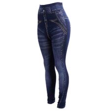 Calça Legging Jeans Estampada Calça Legging Jeans Estampada