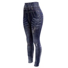 Calça Legging Fake Jeans Sublimada Lisa Calça Legging Fake Jeans Sublimada Lisa