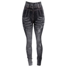 Calça Legging Fake Jeans Sublimada Lisa Calça Legging Fake Jeans Sublimada Lisa