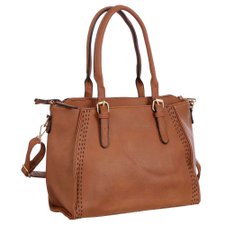 Bolsa De Ombro Bicolor Detalhes Dourados Zíper Duplo Bolsa De Ombro Bicolor Detalhes Dourados Zíper Duplo