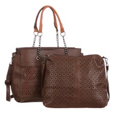 Kit 2 Bolsas De Ombro e Tiracolo Alça Corrente Vazados Kit 2 Bolsas De Ombro e Tiracolo Alça Corrente Vazados