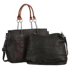 Kit 2 Bolsas De Ombro e Tiracolo Alça Corrente Vazados Kit 2 Bolsas De Ombro e Tiracolo Alça Corrente Vazados