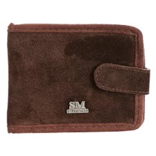 Carteira Masculina De Camurça Com Botão Carteira Masculina De Camurça Com Botão