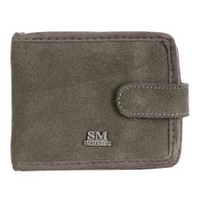Carteira Masculina De Camurça Com Botão Carteira Masculina De Camurça Com Botão