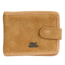 Carteira Masculina De Camurça Com Botão Carteira Masculina De Camurça Com Botão