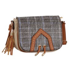 Bolsa Transversal Tiracolo Xadrez Com Tassel Bolsa Transversal Tiracolo Xadrez Com Tassel