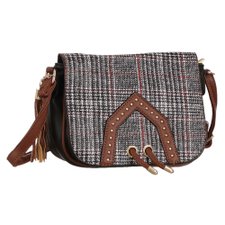 Bolsa Transversal Tiracolo Xadrez Com Tassel Bolsa Transversal Tiracolo Xadrez Com Tassel