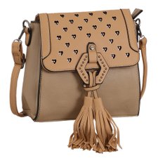 Bolsa Transversal Feminina Com Detalhes De Coração Em Strass Bolsa Transversal Feminina Com Detalhes De Coração Em Strass