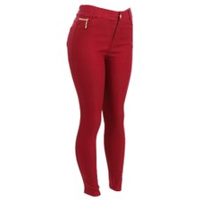 Calça Lycra Jeans Com Detalhe De Zíper Frontal Calça Lycra Jeans Com Detalhe De Zíper Frontal