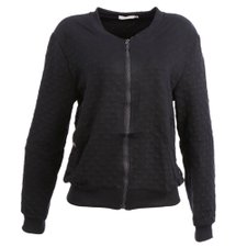 Jaqueta Bomber Com Matelassê Com Bolsos Fechamento De Botão Jaqueta Bomber Com Matelassê Com Bolsos Fechamento De Botão