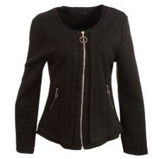 Jaqueta Bomber Com Matelassê Fechamento Em Zíper Dourado Jaqueta Bomber Com Matelassê Fechamento Em Zíper Dourado