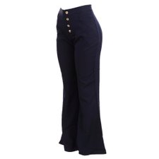 Calça Flare Social Com Fechamento Em Botão Calça Flare Social Com Fechamento Em Botão