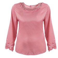 Blusa De Veludo Com Gupir Na Manga (Plus Size) Blusa De Veludo Com Gupir Na Manga (Plus Size)