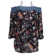 Vestido Ciganinha Floral Com Ombro Vazado (Plus Size) Vestido Ciganinha Floral Com Ombro Vazado (Plus Size)