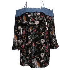 Vestido Ciganinha Floral Com Ombro Vazado (Plus Size) Vestido Ciganinha Floral Com Ombro Vazado (Plus Size)