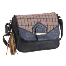 Bolsa Transversal Buffalo Check E Tassel Lateral Bolsa Transversal Buffalo Check E Tassel Lateral