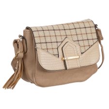 Bolsa Transversal Buffalo Check E Tassel Lateral Bolsa Transversal Buffalo Check E Tassel Lateral