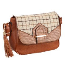 Bolsa Transversal Buffalo Check E Tassel Lateral Bolsa Transversal Buffalo Check E Tassel Lateral