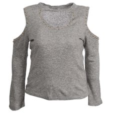 Blusa Plus Size Com Gola Choker E Ombro Vazado Blusa Plus Size Com Gola Choker E Ombro Vazado
