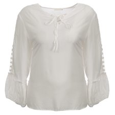 Blusa Plus Size Decote Trançado Com Manga Longa Blusa Plus Size Decote Trançado Com Manga Longa