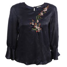 Blusa Plus Size De Veludo Com Patch Bordado Blusa Plus Size De Veludo Com Patch Bordado