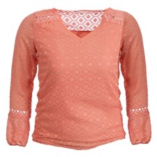 Blusa Plus Size Rendada Com Manga Transparente Blusa Plus Size Rendada Com Manga Transparente