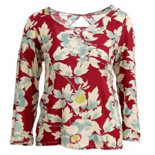 Blusa Plus Size Estampa Floral Gola Gota Blusa Plus Size Estampa Floral Gola Gota