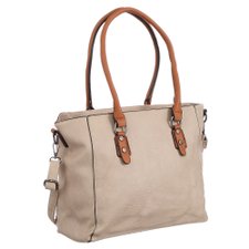 Bolsa De Ombro Com Detalhes Metálicos Na Cor Chumbo Bolsa De Ombro Com Detalhes Metálicos Na Cor Chumbo