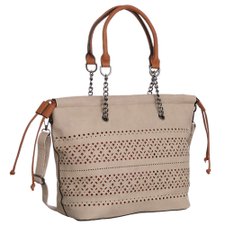 Bolsa Ombro Detalhes Vazados E Alça Com Correntes Bolsa Ombro Detalhes Vazados E Alça Com Correntes
