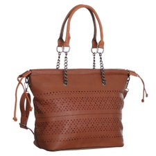 Bolsa Ombro Detalhes Vazados E Alça Com Correntes Bolsa Ombro Detalhes Vazados E Alça Com Correntes