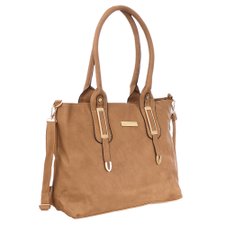 Bolsa De Ombro Lisa Com Detalhes Dourados Bolsa De Ombro Lisa Com Detalhes Dourados