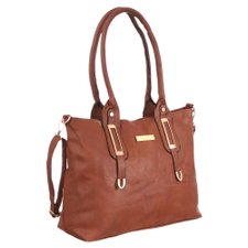 Bolsa De Ombro Lisa Com Detalhes Dourados Bolsa De Ombro Lisa Com Detalhes Dourados