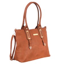 Bolsa De Ombro Lisa Com Detalhes Dourados Bolsa De Ombro Lisa Com Detalhes Dourados