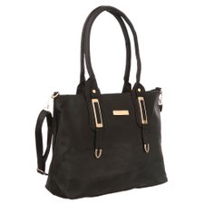 Bolsa De Ombro Lisa Com Detalhes Dourados Bolsa De Ombro Lisa Com Detalhes Dourados