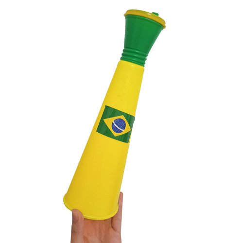 Corneta Vuvuzela Buzina Sopro Média 30 cm Brasil Copa do Mundo