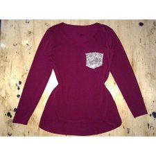 Blusa Manga Longa Bolso Bordado Com Paetê Blusa Manga Longa Bolso Bordado Com Paetê