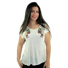 Blusa Estampada Manga Curta Blusa Estampada Manga Curta