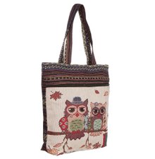 Bolsa Sacola Com Estampa De Coruja Bolsa Sacola Com Estampa De Coruja