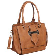 Bolsa De Ombro Lisa Com Detalhes Metálicos Bolsa De Ombro Lisa Com Detalhes Metálicos