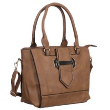 Bolsa De Ombro Lisa Com Detalhes Metálicos Bolsa De Ombro Lisa Com Detalhes Metálicos