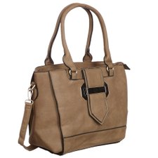 Bolsa De Ombro Lisa Com Detalhes Metálicos Bolsa De Ombro Lisa Com Detalhes Metálicos