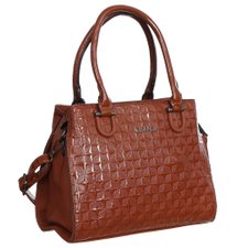 Bolsa Verniz De Ombro Com Alto Relevo Bolsa Verniz De Ombro Com Alto Relevo