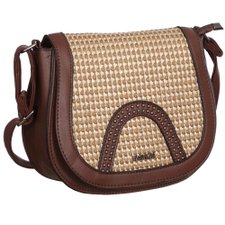 Bolsa Feminina Transversal Com Tachas E Trançados Bolsa Feminina Transversal Com Tachas E Trançados